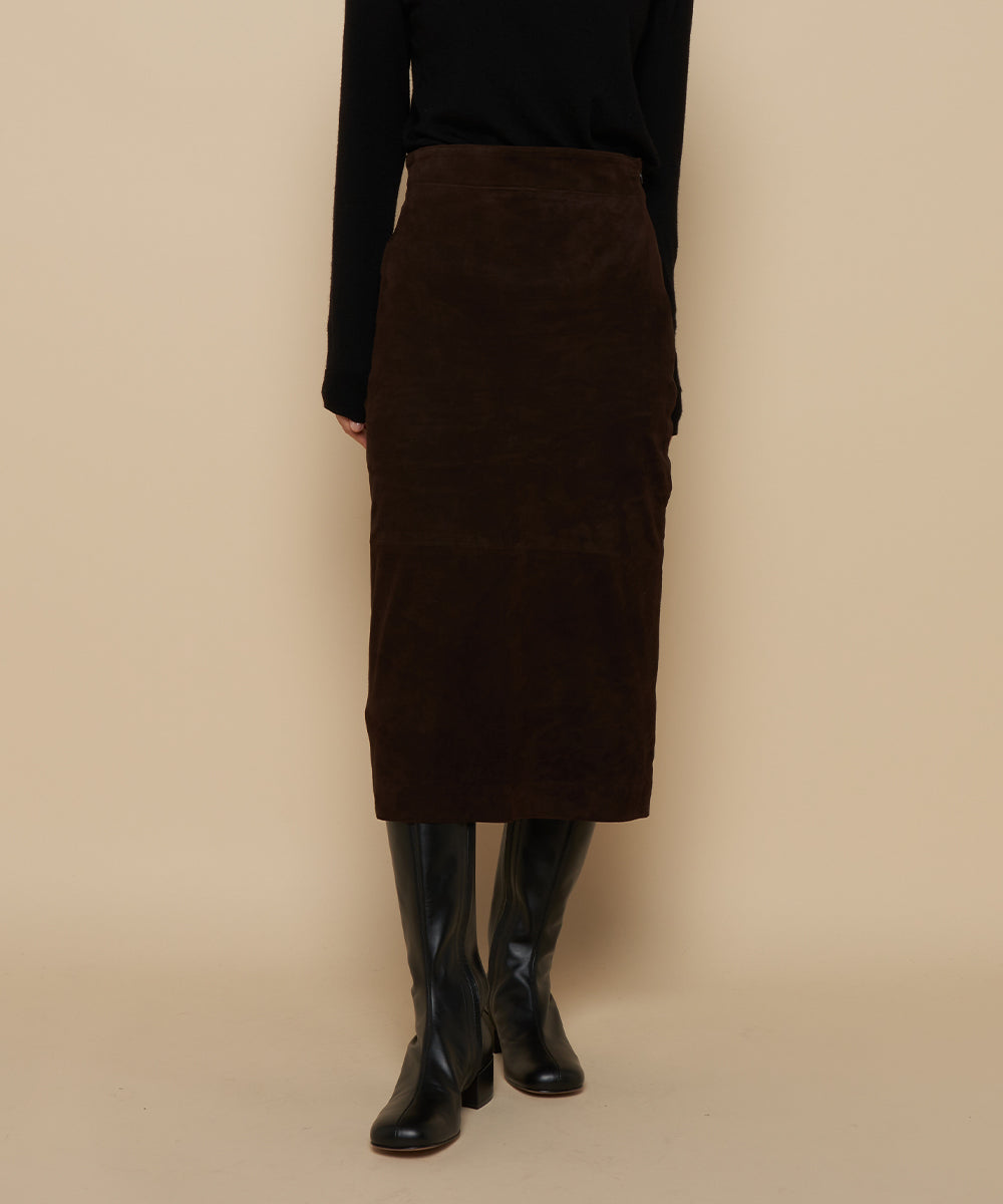 HERA スエードタイトスカート MORO