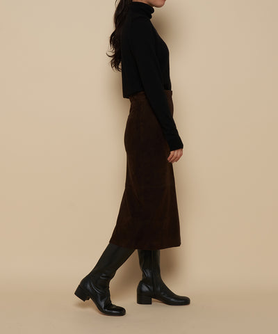 HERA スエードタイトスカート MORO