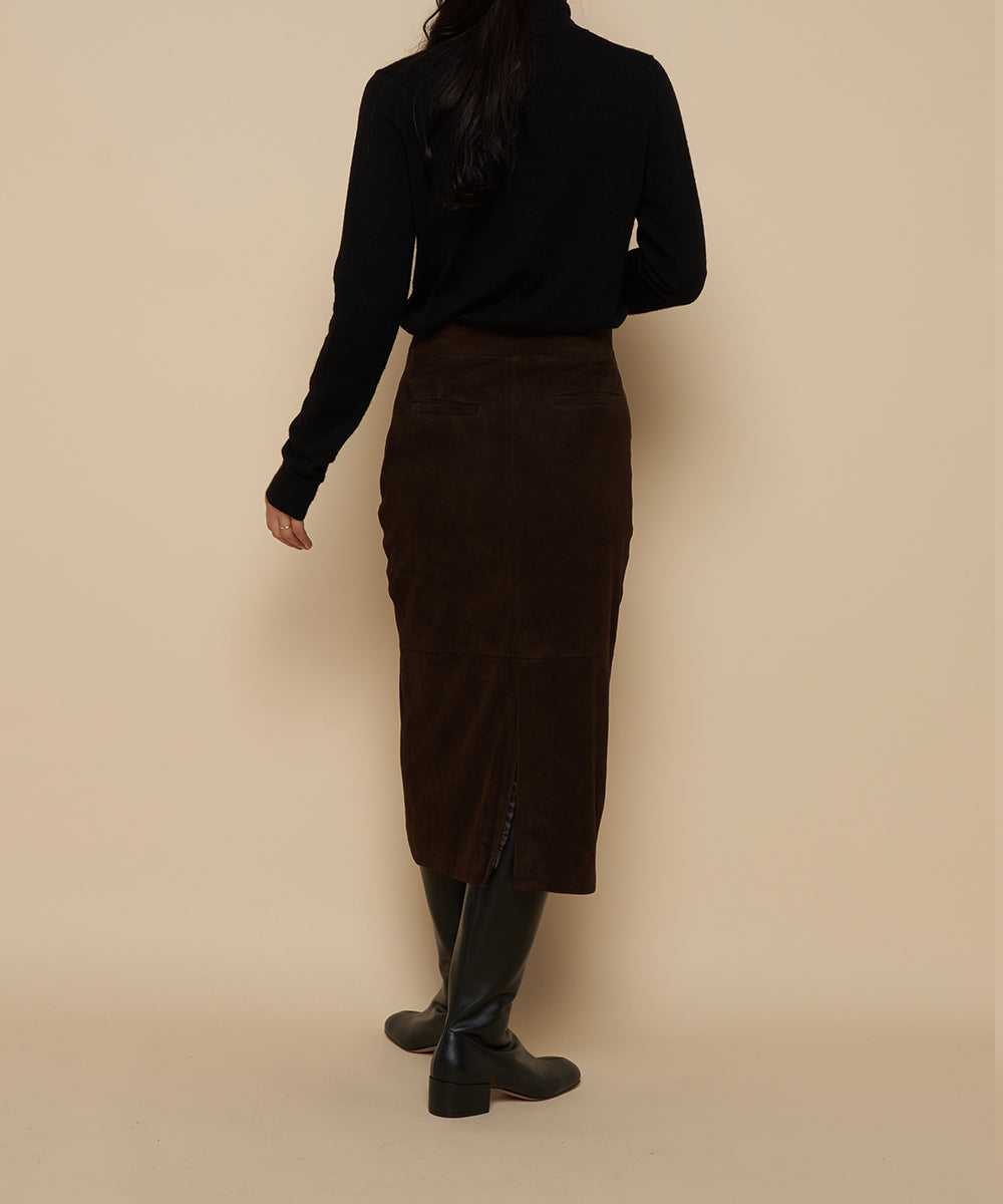 HERA スエードタイトスカート MORO