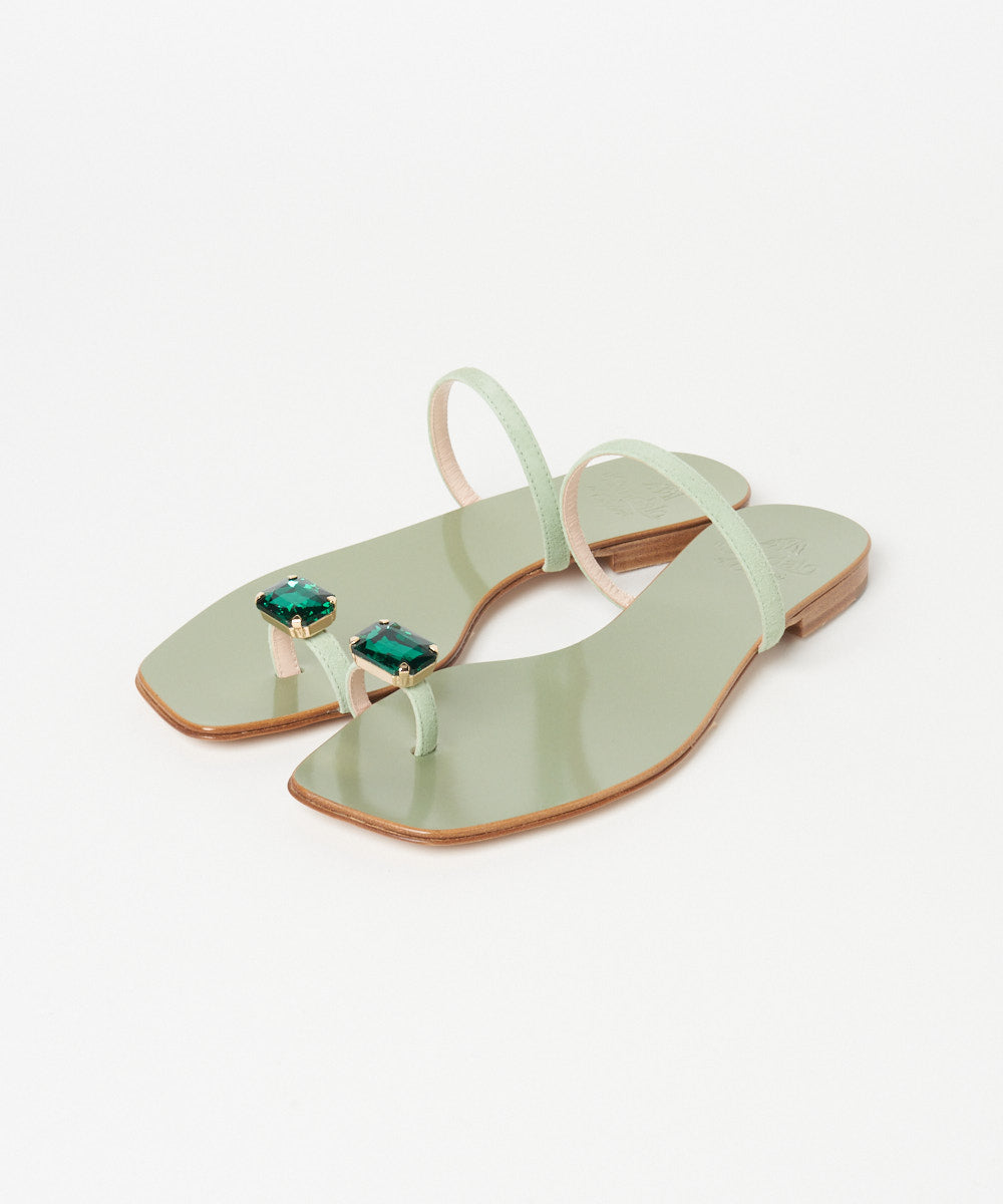 ストーンビジュー サンダル 1060 APPLE GREEN