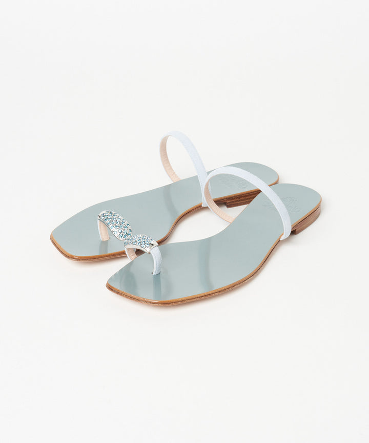 エナメルソールビジューサンダル 170107/8