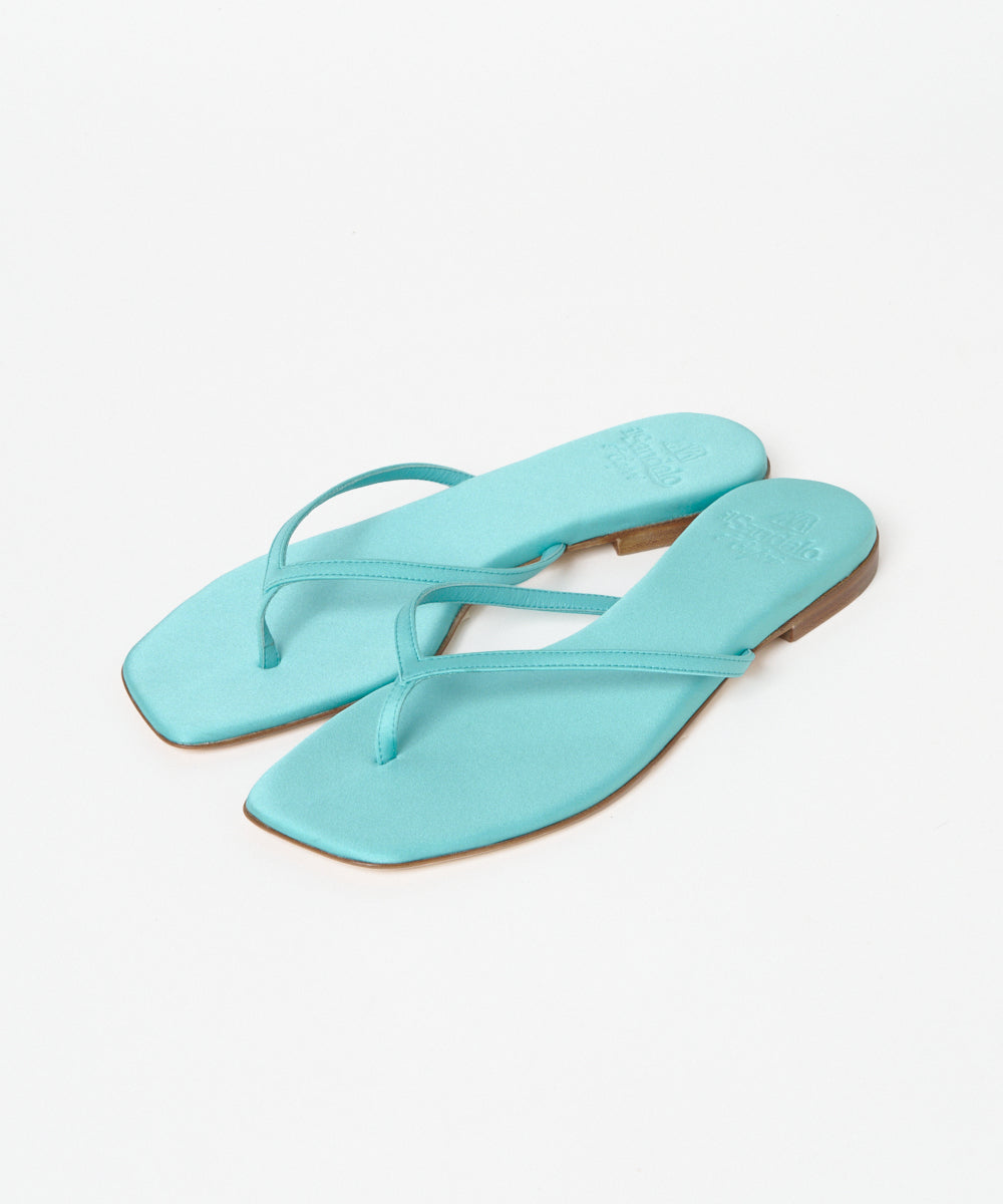 サテン トングサンダル TURQUOIS