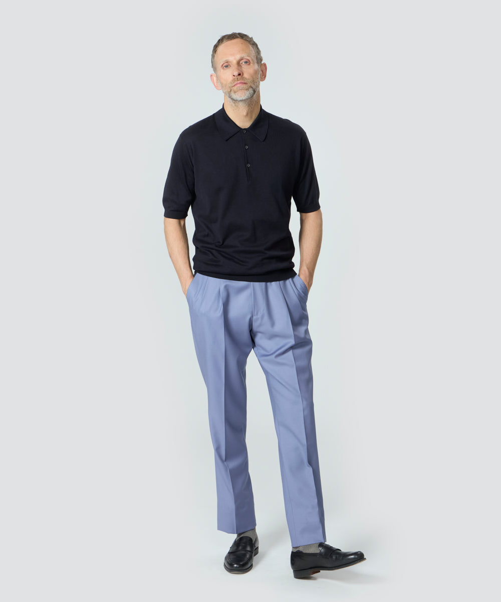 JOHN SMEDLEY 半袖 コットンニット ポロシャツ ISIS 白 S ジョンスメドレー JOHN SMEDLEY ジョンスメドレー JOHN SMEDLEY