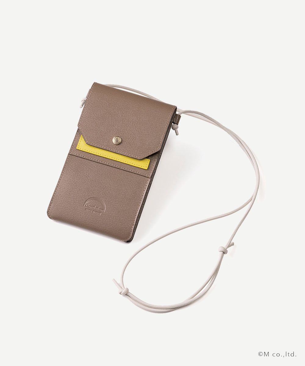 フラップショルダーウォレット GRY/YLW (グレー)