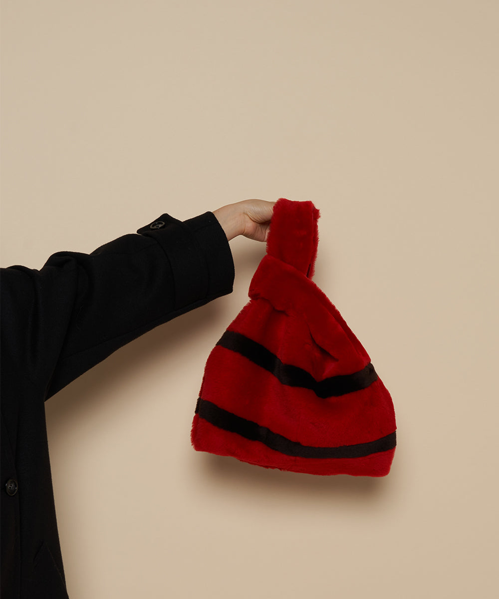 METEORITE ムートンボーダーバッグ ROSXCHOC