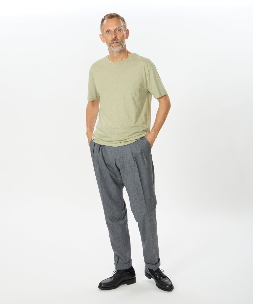 CREW NECK T-SHIRT w/ POCKET