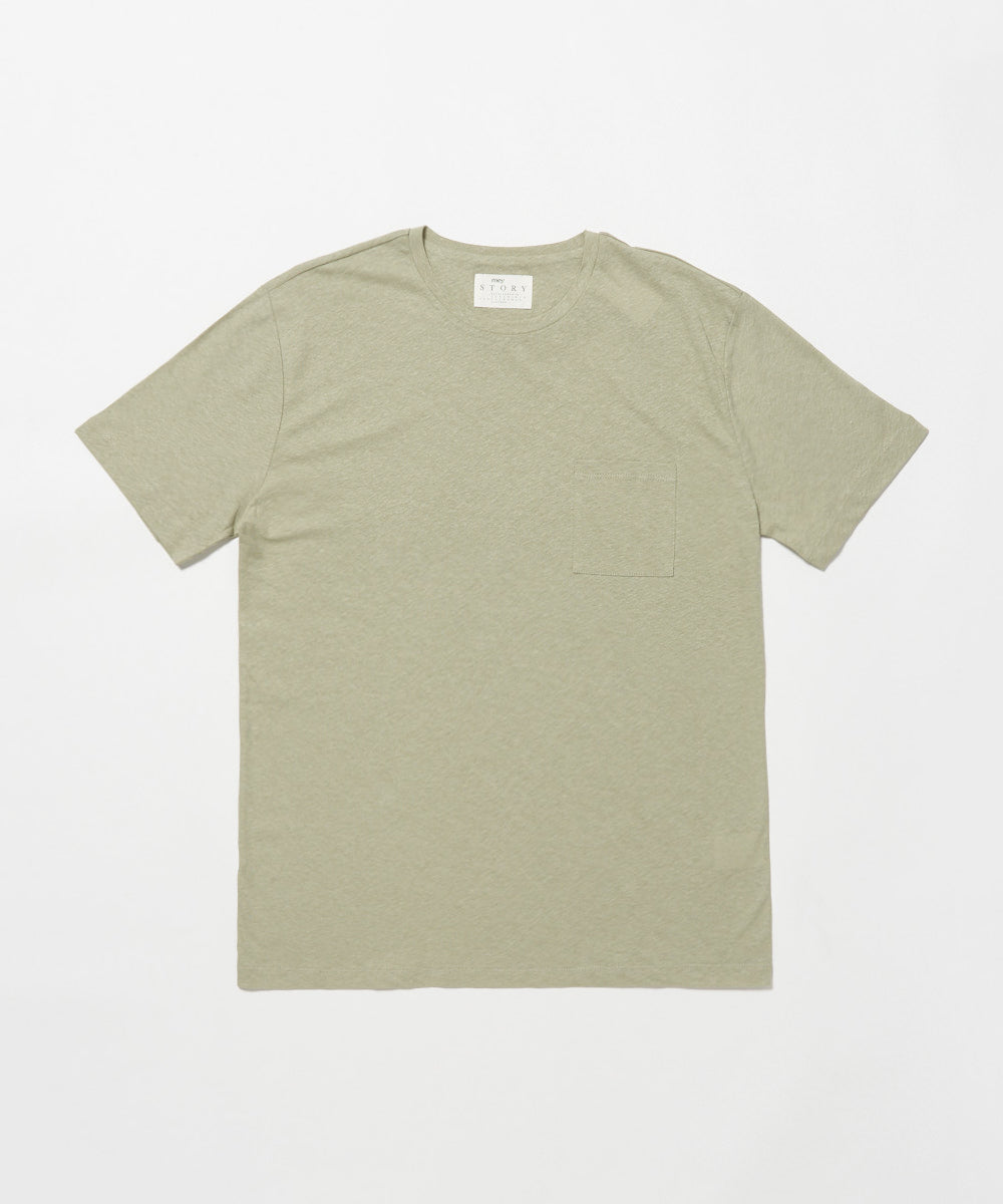 CREW NECK T-SHIRT w/ POCKET