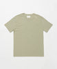 COTTON LINEN CREW NECK T-SHIRT w/ POCKET