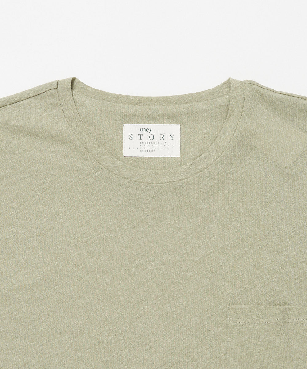 CREW NECK T-SHIRT w/ POCKET