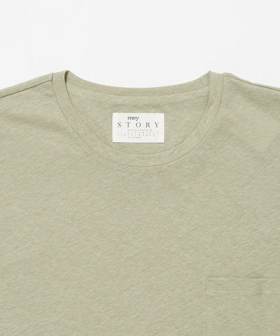 CREW NECK T-SHIRT w/ POCKET