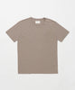 COTTON LINEN CREW NECK T-SHIRT w/ POCKET
