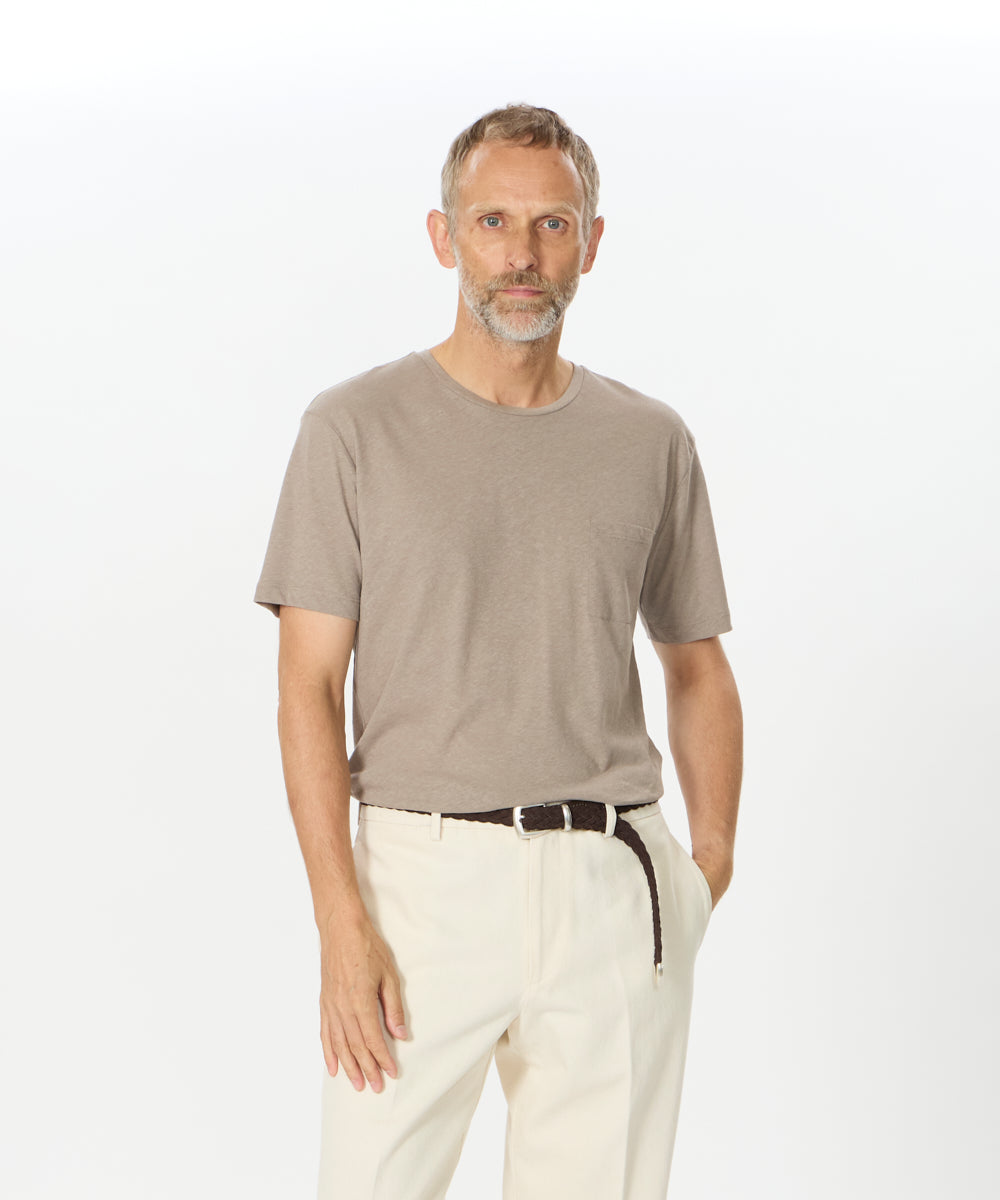 CREW NECK T-SHIRT w/ POCKET