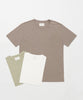 COTTON LINEN CREW NECK T-SHIRT w/ POCKET