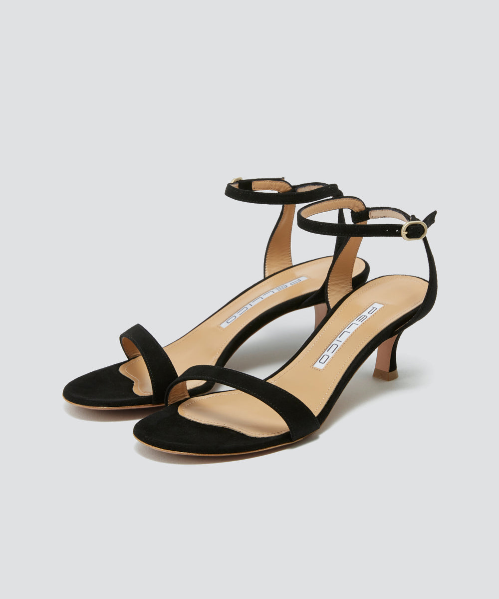 PELLICO | アンクルストラップ サンダル 5.0cm BLACK - アマン