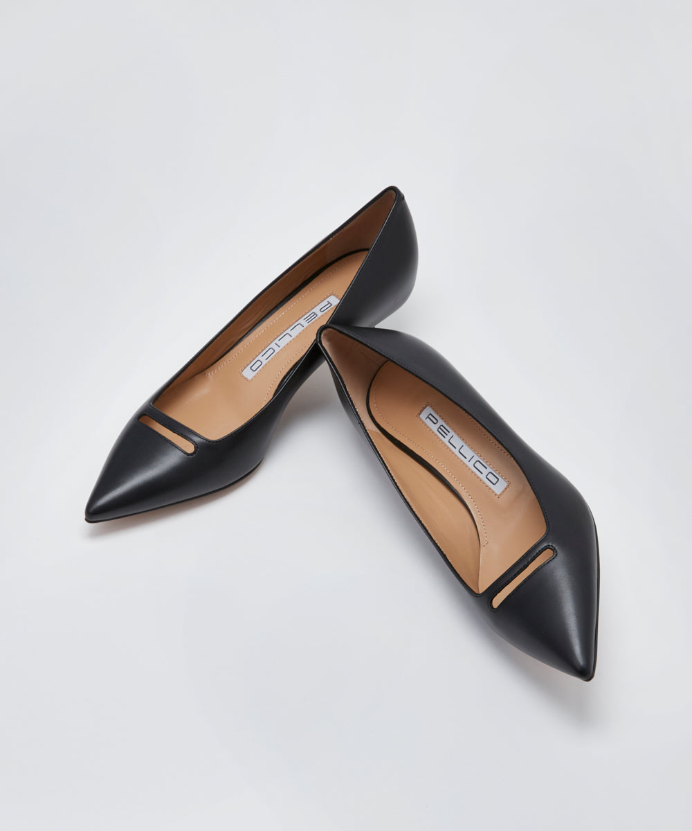 PELLICO アネッリ スムース パンプス 3.5cm BLACK パンプス AMAN 