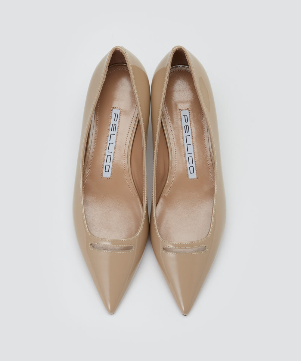 定番人気＊ペリーコ ANIMA アネッリ エナメル パンプス ベージュ【37】 PELLICO | アネッリ エナメル パンプス 1.0cm BEIGE - アマン