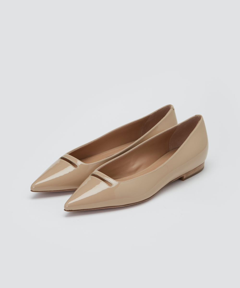 PELLICO | アネッリ エナメル パンプス 1.0cm BEIGE - アマン