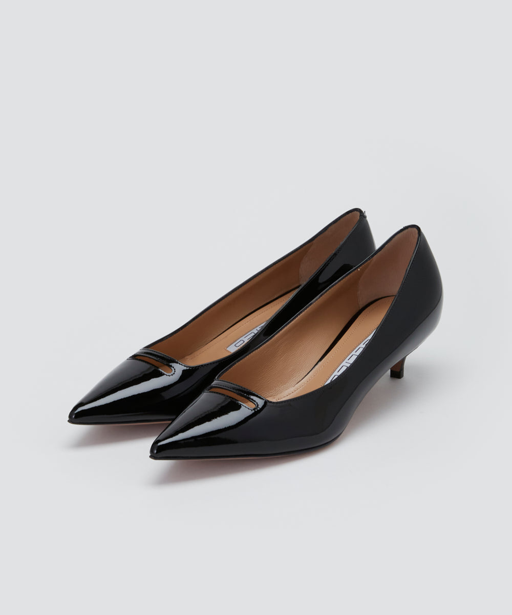 PELLICO アネッリ エナメル パンプス 3.5cm BLACK パンプス AMAN 