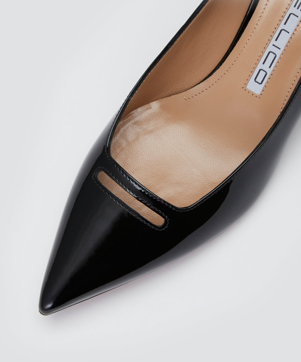 PELLICO アネッリ エナメル パンプス 3.5cm BLACK パンプス AMAN 