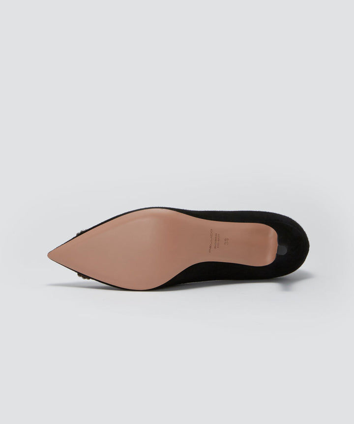 PELLICO アネッリフィッビア スウェード パンプス 6.5cm BLACK
