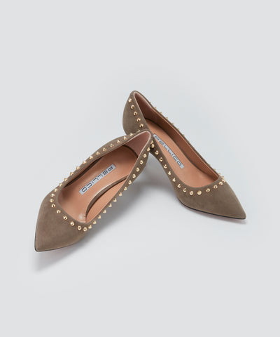 ANIMA スタッズパンプス 6.5cm TAUPE