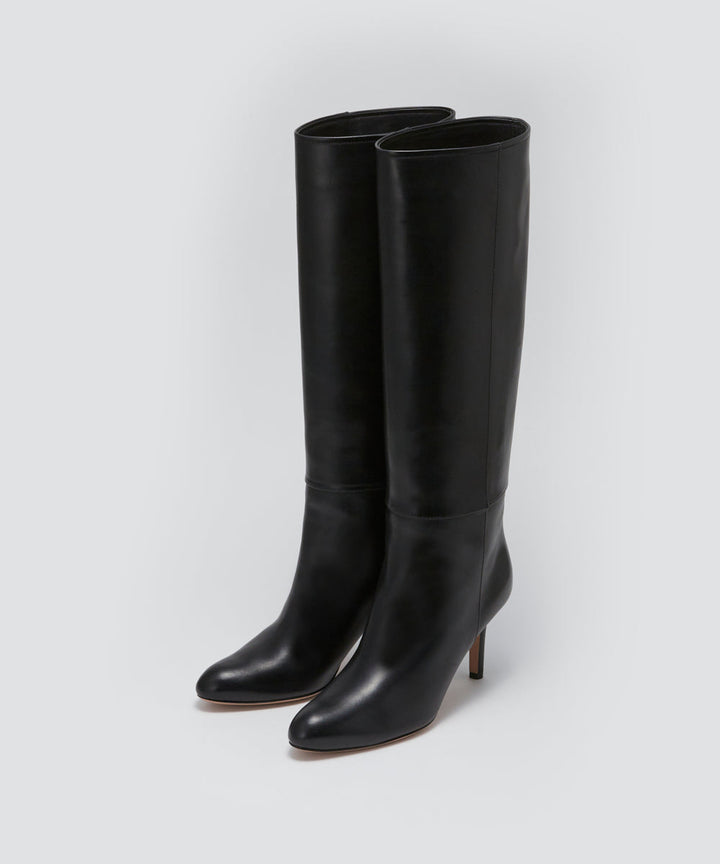 【美品】PELLICO ペリーコ ロングブーツ ブラック レザー 23cm PELLICO ロングブーツ 8.0cm BLACK ブーツ AMAN ONLINE STORE アマン