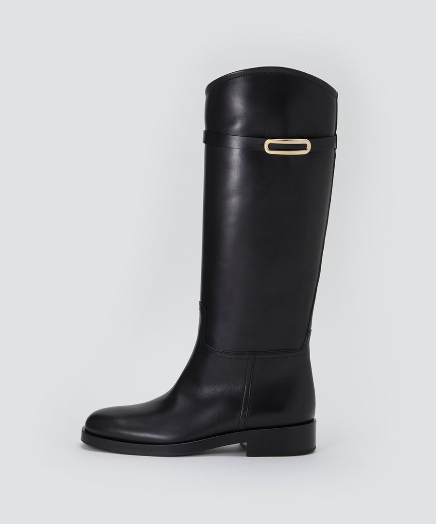 BANDA アネッリ サトゥルノ 2.5CM ロングブーツ BLACK