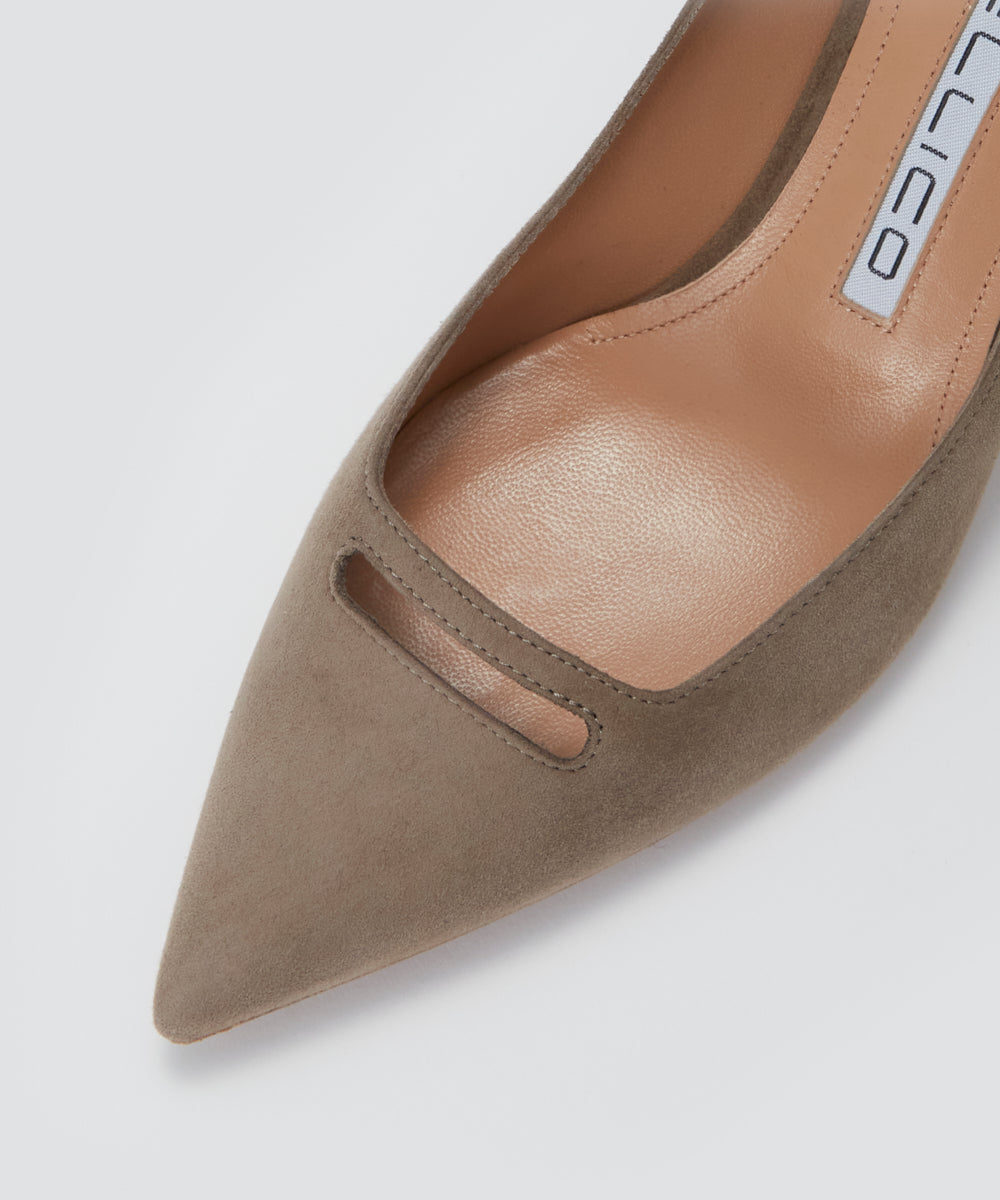 PELLICO | アネッリ スウェード パンプス 6.5cm TAUPE - アマン
