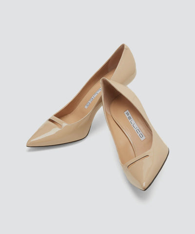ANIMA アネッリ エナメル パンプス 8.0cm BEIGE