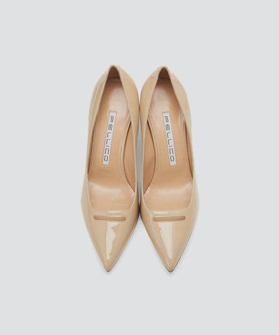 ANIMA アネッリ エナメル パンプス 8.0cm BEIGE