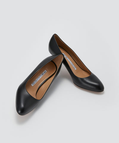 METRO スムース パンプス 6.5cm  BLACK