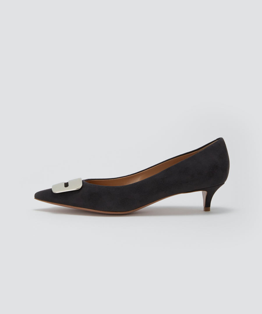 ANIMA アネッリフィッビア スウェード パンプス 3.5CM CHARCOAL GREY