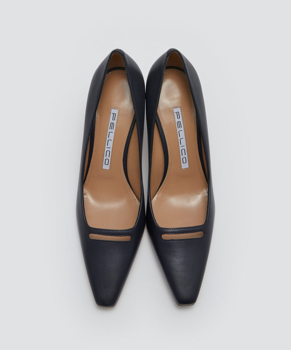 VENERE アネッリソレッラ パンプス 6.5cm NAVY