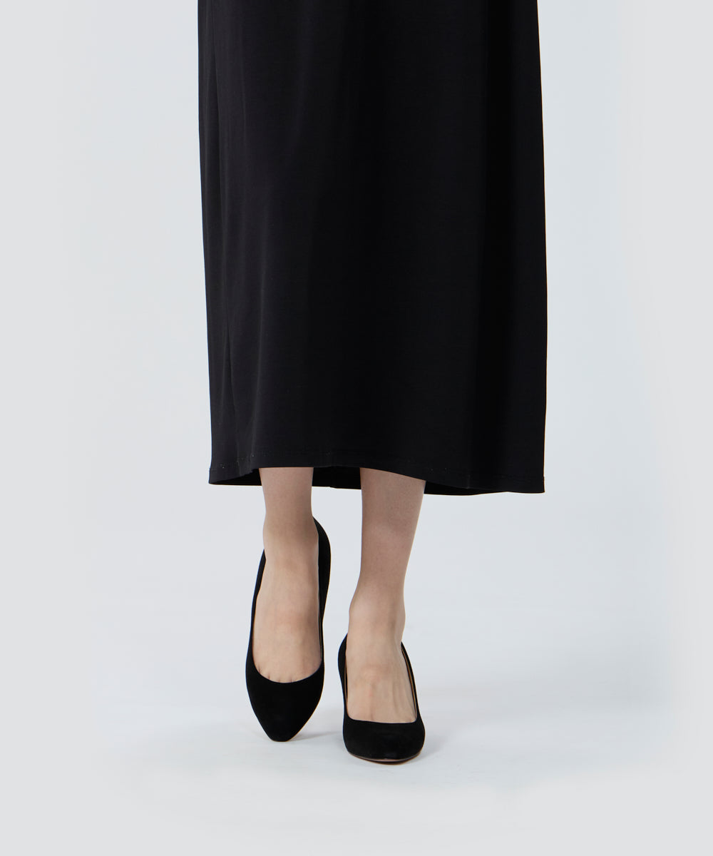 METRO スウェード パンプス 6.5cm  BLACK