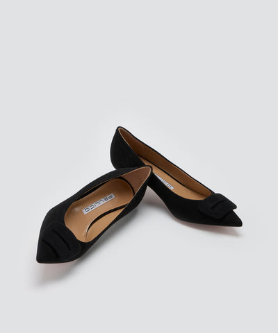 ANIMA アネッリフィッビア スウェード パンプス 3.5cm BLACK