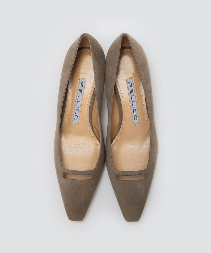 PELLICO アネッリソレッラ スウェード パンプス 3.5cm TAUPE パンプス 