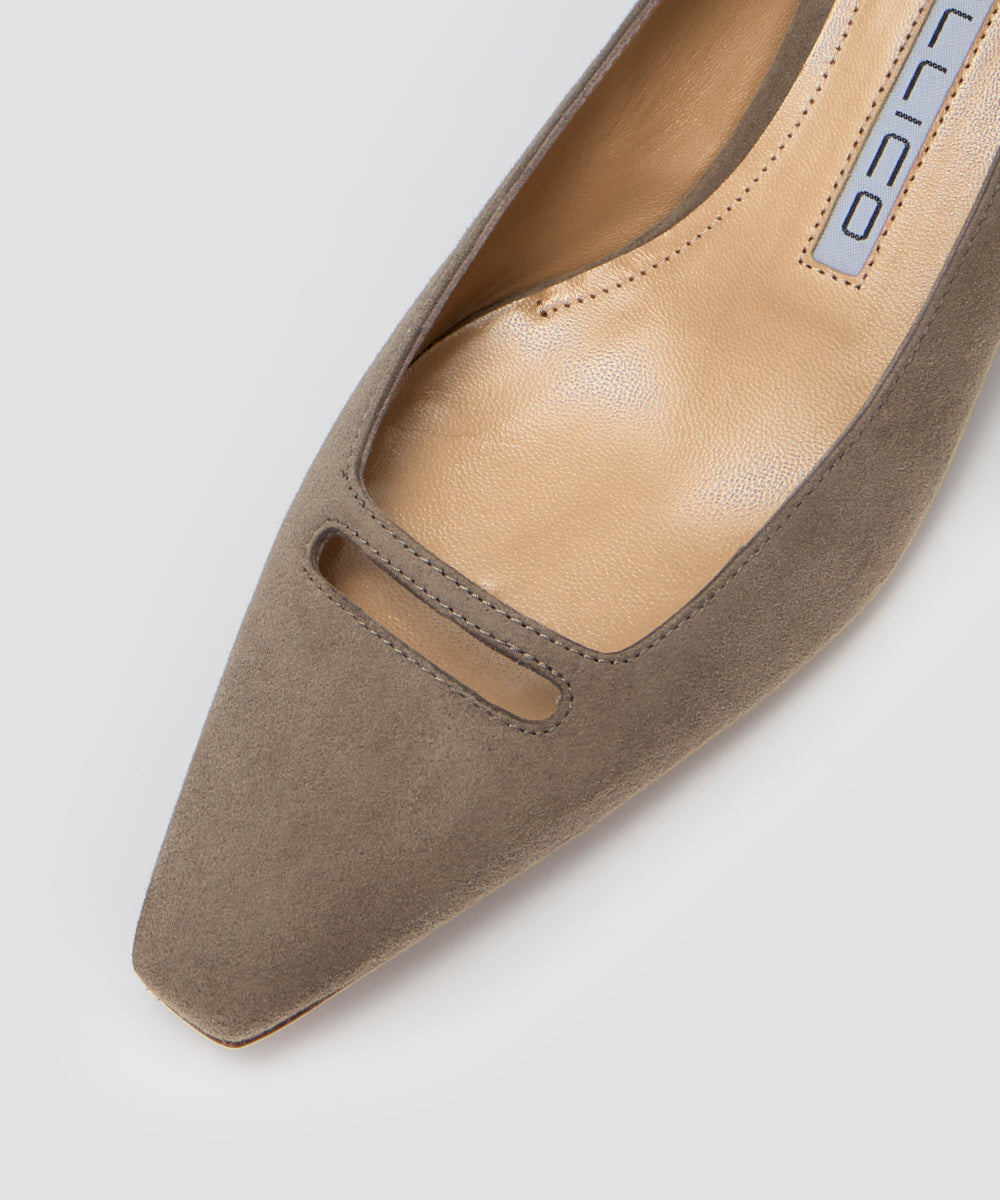 PELLICO アネッリソレッラ スウェード パンプス 3.5cm TAUPE パンプス 