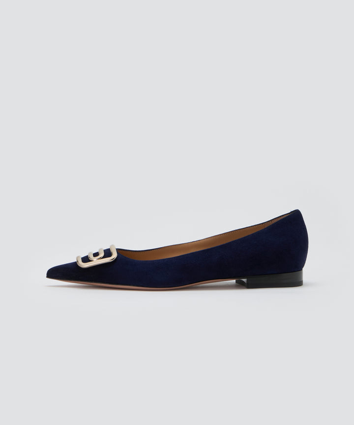 PELLICO デュエ アネッリ スウェード パンプス 1.0cm NAVY