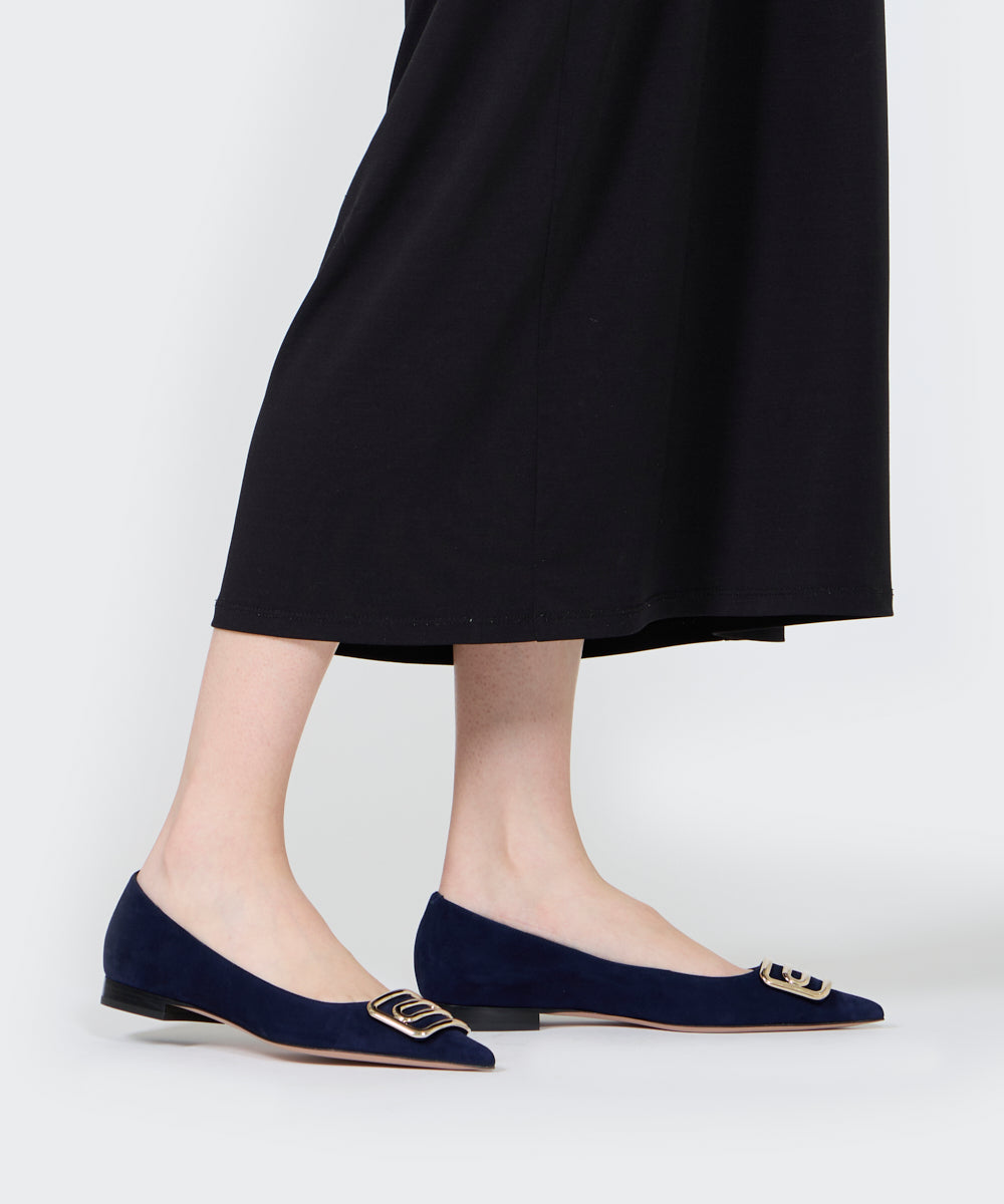 【美品】PELLICO アネッリ ポインテッドトゥパンプス ネイビー 37 PELLICO デュエ アネッリ エナメル パンプス 3.5cm NAVY