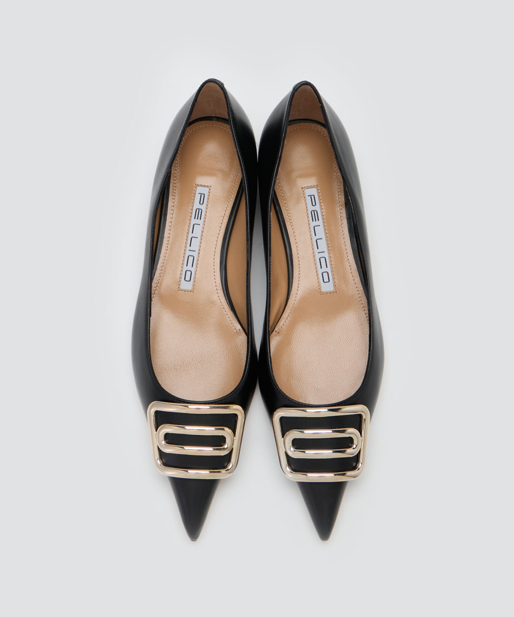 CUORE デュエ アネッリ スムース パンプス 1.0cm BLACK