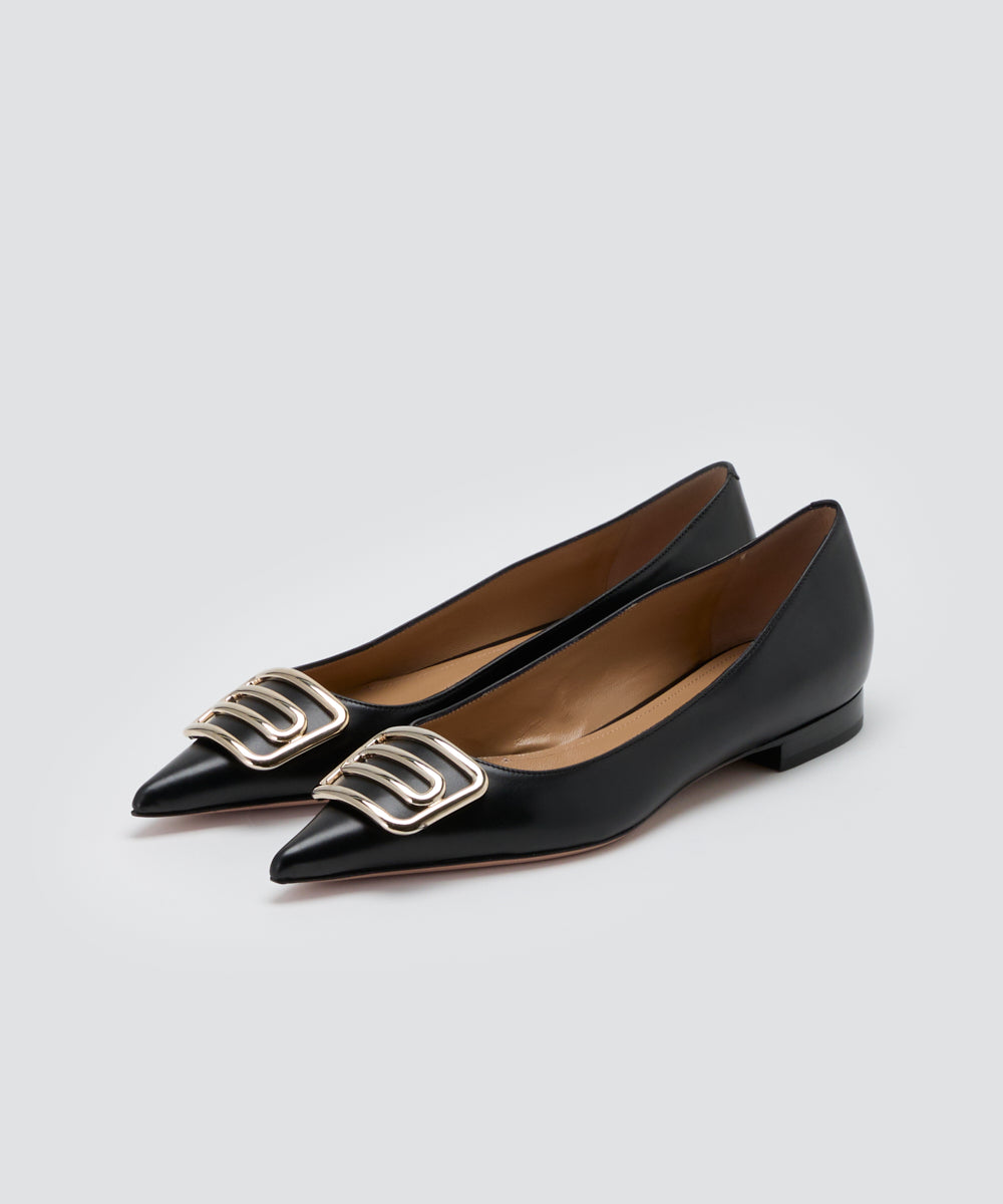 CUORE デュエ アネッリ スムース パンプス 1.0cm BLACK