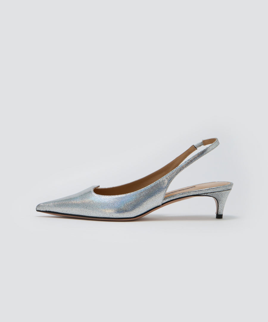 CUORE バックスリング パンプス 3.5CM SILVER