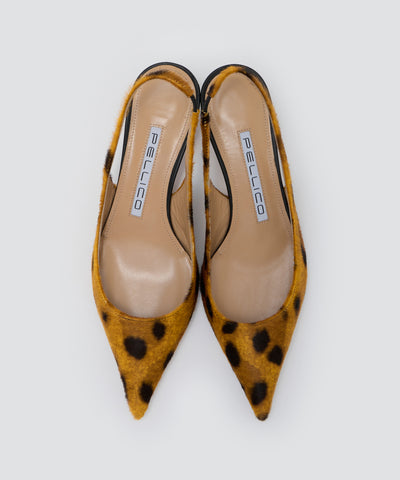 【OUTLET対象】CUORE バックスリング パンプス 3.5cm LEOPARD