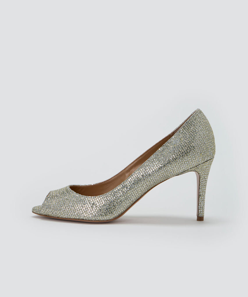 PELLICO オープントゥ パンプス 8.0cm GOLD パンプス AMAN