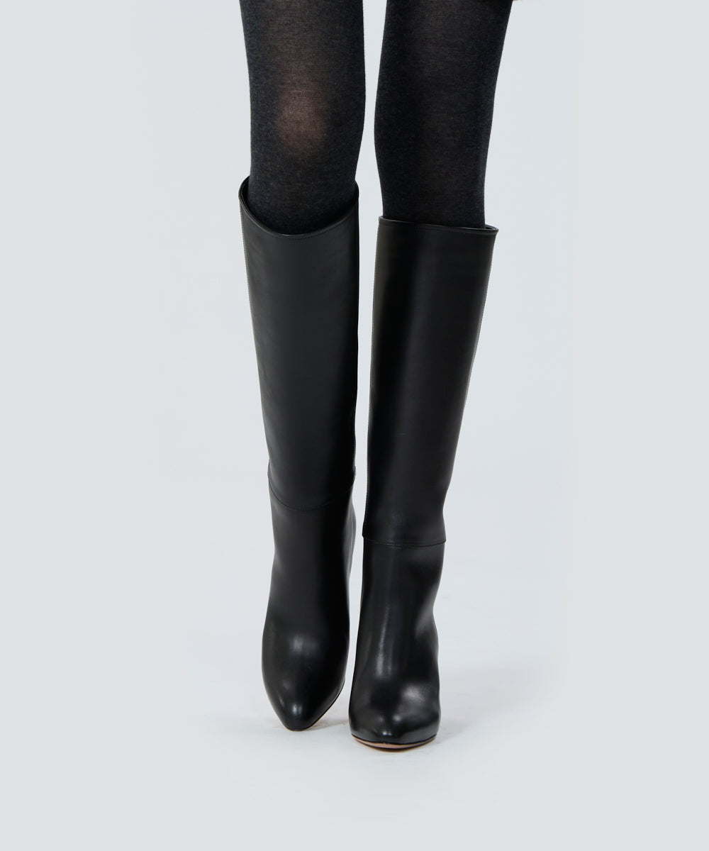 PELLICO ロングブーツ 8.0cm BLACK ブーツ AMAN ONLINE STORE アマン