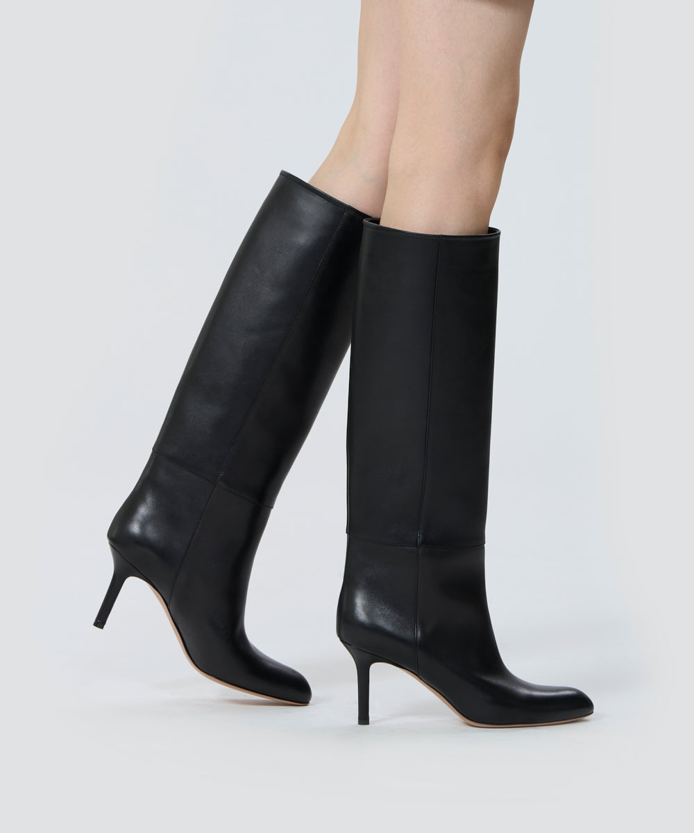 PELLICO ロングブーツ 8.0cm BLACK ブーツ AMAN ONLINE STORE アマン