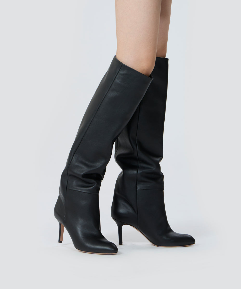 PELLICO オーバーニーブーツ 8.0cm BLACK ブーツ AMAN ONLINE STORE