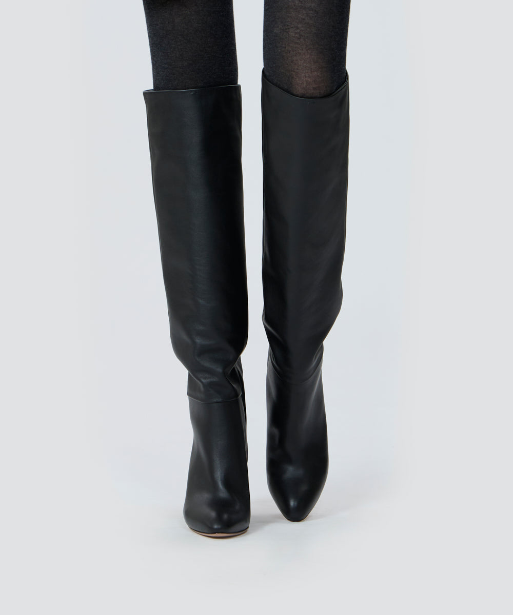 PELLICO オーバーニーブーツ 8.0cm BLACK ブーツ AMAN ONLINE STORE