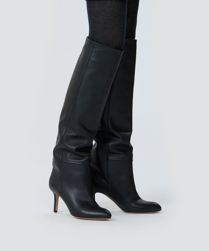 PELLICO オーバーニーブーツ 8.0cm BLACK ブーツ AMAN ONLINE STORE