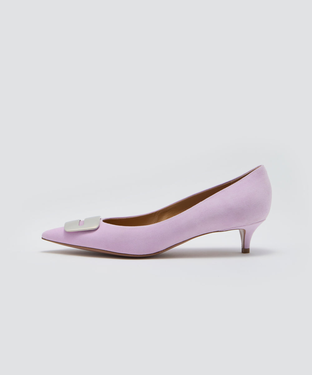 ANIMA アネッリフィッビア スウェード パンプス 3.5CM LILAC